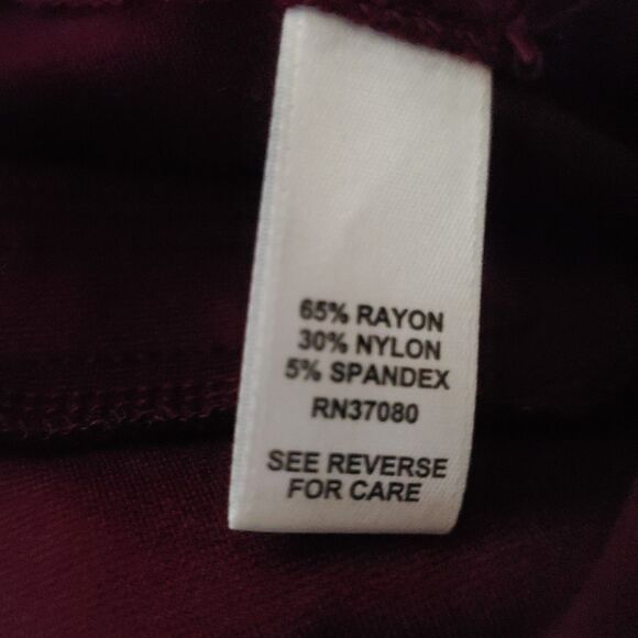 C Established 1946 Straight Pants with seam down front burgundy size Large NWT - Picture 7 of 8